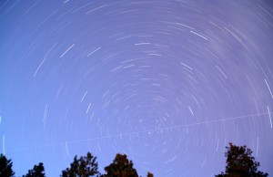 Star trails around Polaris, the North Star