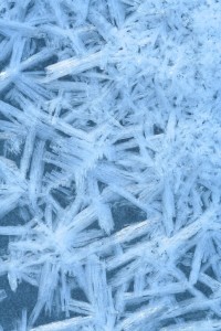 Water can form different shaped ice crystals when freezing