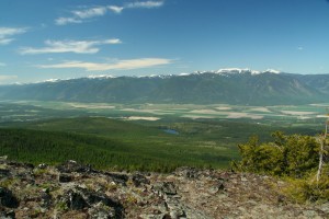 Selkirk Mountains and Kootenai Valley from Tungsten Mountain (looking west)
