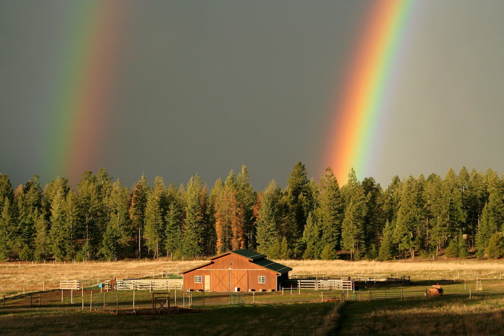 The colors on a secondary rainbow are reversed with violet on the outside