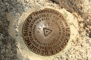 The benchmark on Parker Peak was placed in 1924 with no trails to the peak