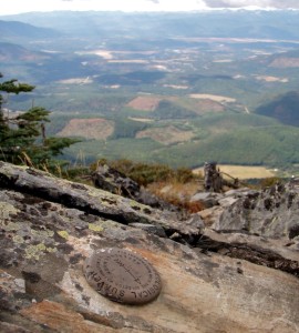 This benchmark references the Goat Mountain Lookout which no longer exists.