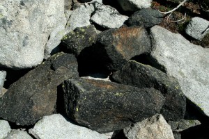 Mafic minerals are the main component in dark-colored rocks