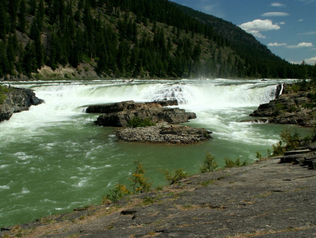 Kootenai Falls near Troy, Montana on the Kootenai River