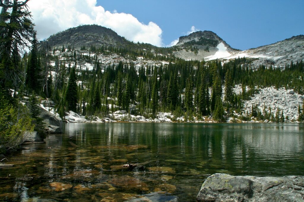 Beehive lake in the Selkirk mountains.